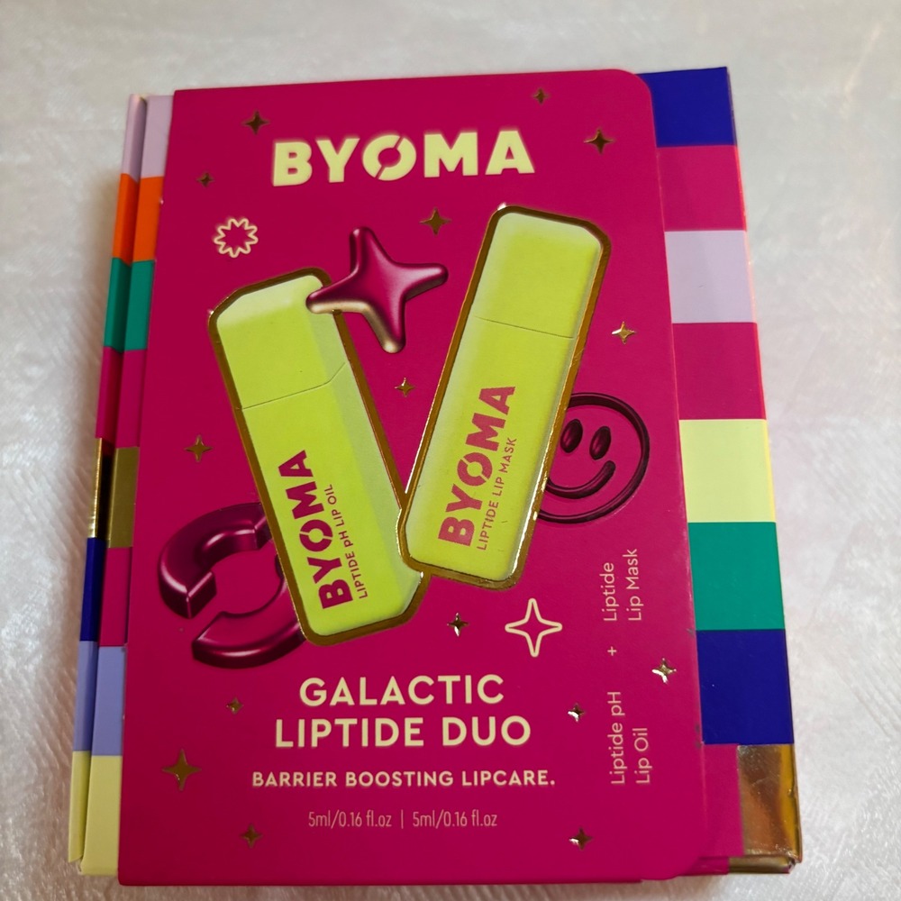 Byoma Galactic Liptide Duo Lip Care Set 5ml Pink New pH Lip Oil & Lip Mask
